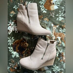 Soul Naturalizer Wedged Heeled Ankle Boots Womens 10 Wide